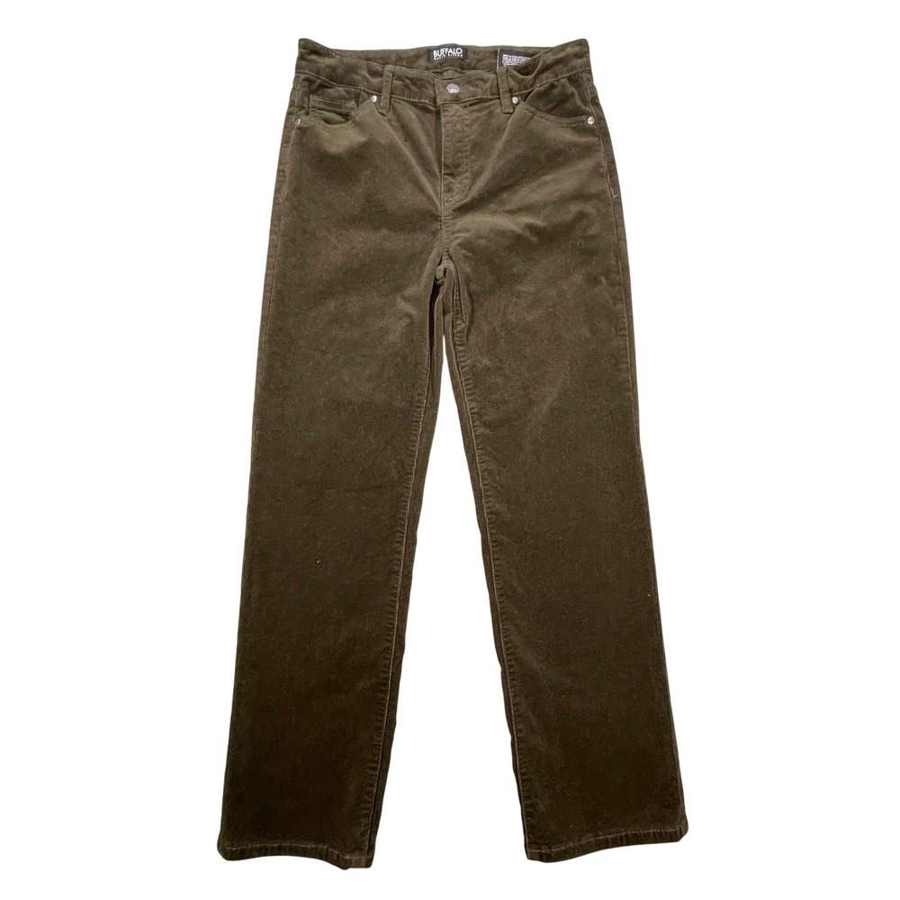 Buffalo Olive Green Nyla Straight Leg Corduroy Pants Women 4